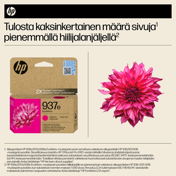 HP 937e alkuperäinen magenta EvoMore -mustepatruuna