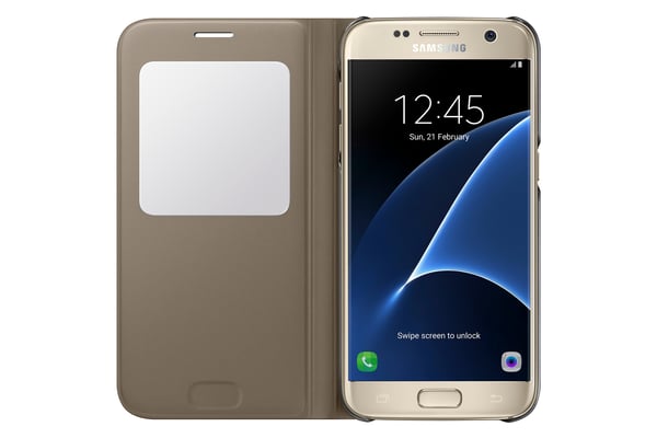 Samsung EF-CG930 mobiltelefon etui 12,9 cm (5.1") Flipetui Guld