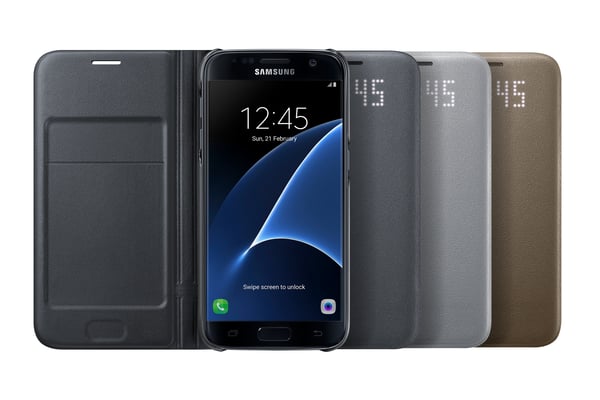 Samsung EF-NG930 mobiltelefonfodral 12,9 cm (5.1") Utbytbara fodral Guld