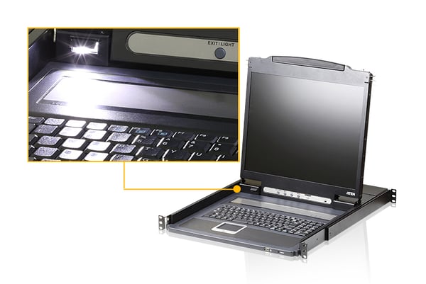ATEN CL3000N rack-konsol 48,3 cm (19") 1280 x 1024 pixel Aluminium Sort 1U