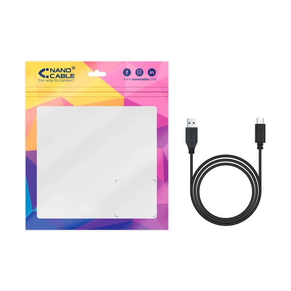 Nanocable 10.01.4002 USB-kablar USB 3.2 Gen 2 (3.1 Gen 2) 2 m USB C USB A 10 Gbit/s Svart