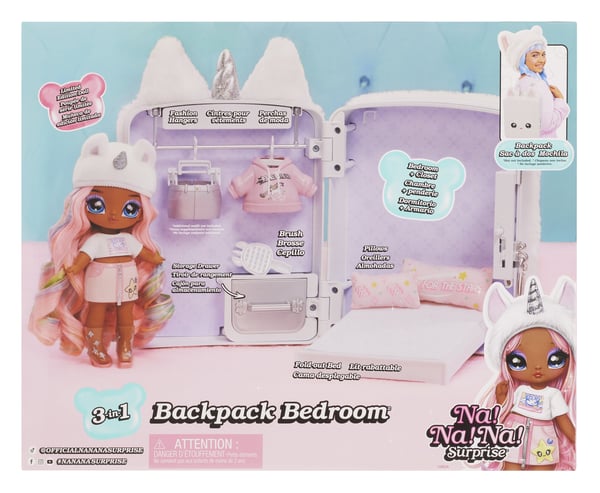 Na! Na! Na! Surprise 3-in-1 Backpack Bedroom Unicorn Playset- Whitney Sparkles