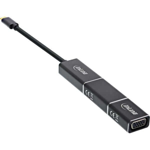 InLine 64109B videokabeladapter 0,1 m Svart