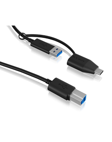 ICY BOX IB-CB032 USB-kabel USB 3.2 Gen 1 (3.1 Gen 1) 1 m USB B USB A 5 Gbit/sek. Sort