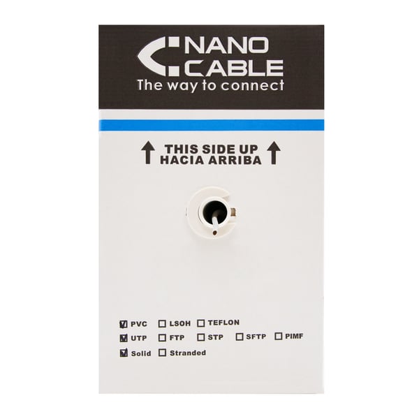 Nanocable 10.20.0504-EXT-BK nätverkskablar Svart 305 m Cat6 U/UTP (UTP)