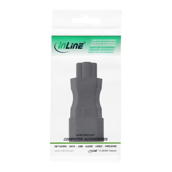 InLine 16723B strømstik adapter Sort