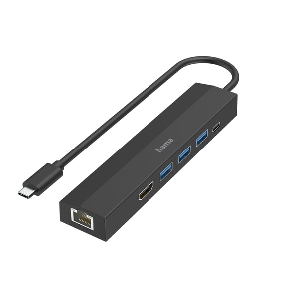 Hama 00200144 gränssnittshubbar USB 3.2 Gen 1 (3.1 Gen 1) Type-C 5000 Mbit/s Svart