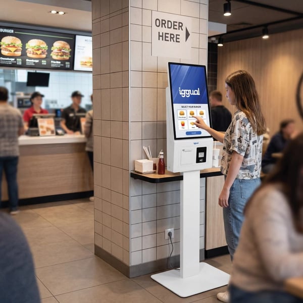 iggual ORCHID KI-27A Kiosk design 68,6 cm (27") LED Wi-Fi 250 cd/m² Fuld HD Hvid Berøringsskærm Indbygget processer Android 14