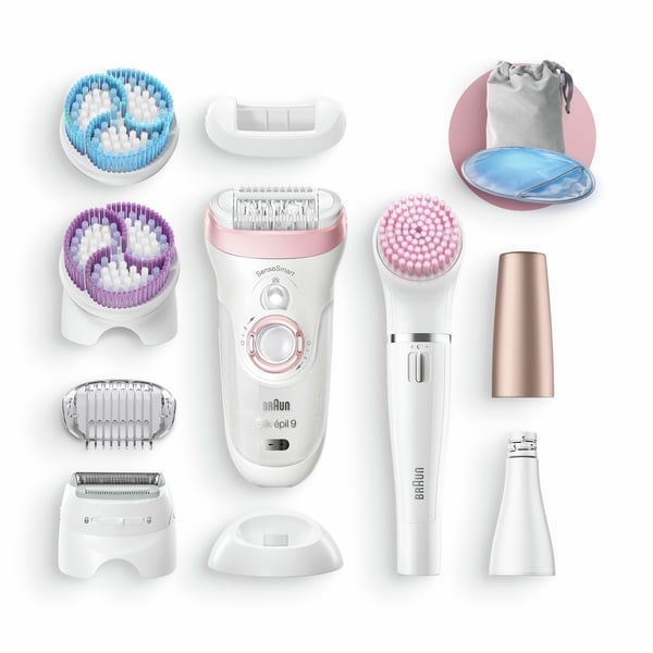 Braun Silk-épil 9 81683683 hårfjerner 40 pincetter Hvid, Lyserød