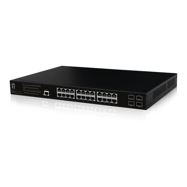 LevelOne GEP-2861 verkkokytkin Hallittu L2 Gigabit Ethernet (10/100/1000) Power over Ethernet -tuki 1U Musta