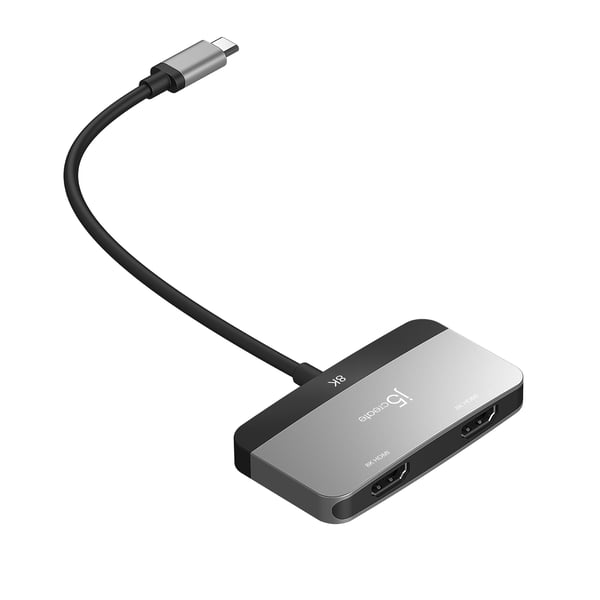 j5create JCA465-N 8K USB-C® til adapter til to HDMI™-skærme