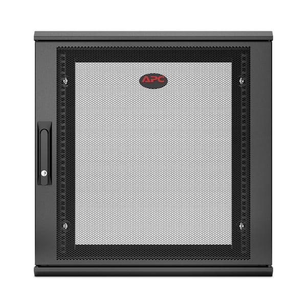APC NetShelter WX 12U Single Hinged Wall-mount Enclosure 400mm Deep Vægmonteret stativ Sort