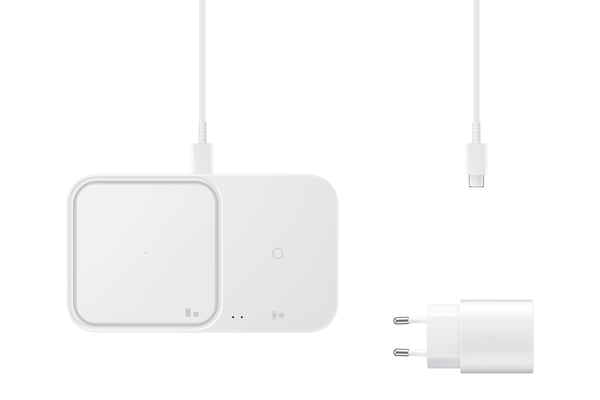 Samsung EP-P5400 Hörlurar, Smartphone, Smartwatch Vit USB Trådlös laddning Snabb laddning inomhus