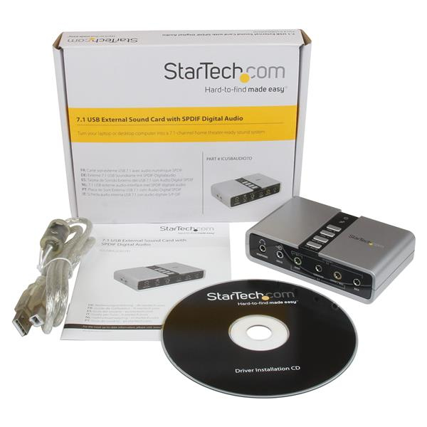 StarTech.com ICUSBAUDIO7D äänikortti 7.1 kanavaa USB
