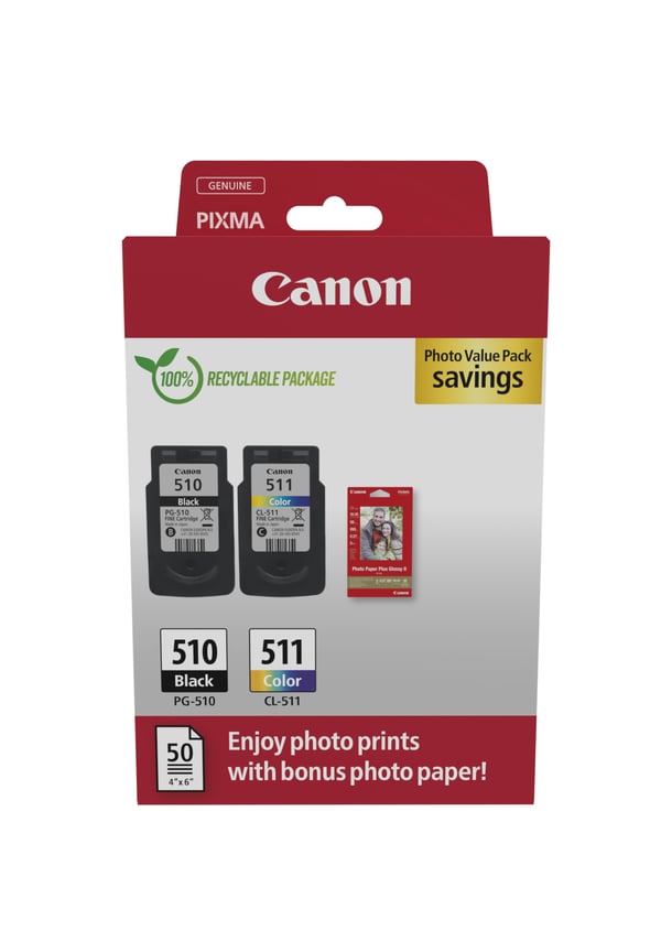 Canon 2970B017 mustekasetti 2 kpl Alkuperäinen Musta, Syaani, Magenta, Keltainen