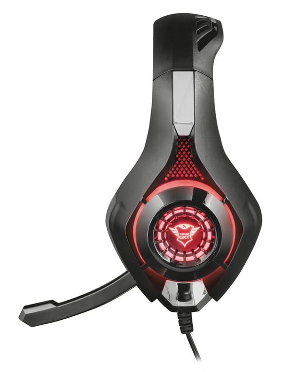 Trust GXT 313 Headset Kabel Huvudband Spela Svart, Röd