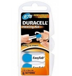 Duracell 1.4 V, zinc-air, 6 pack Engangsbatteri Zink-luft