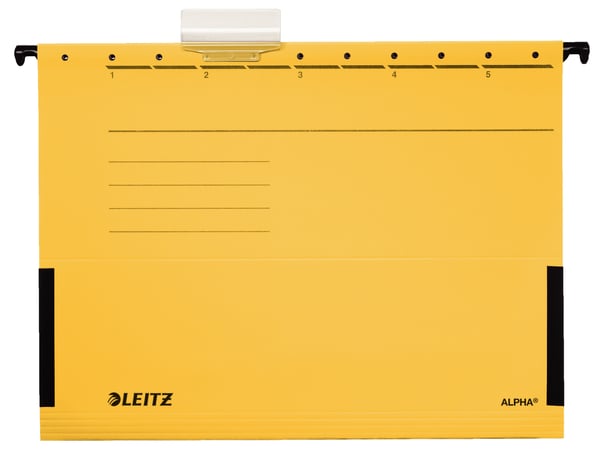Leitz Alpha hängmapp Kartong A4 Gul 5 styck Leitz Alpha hängmapp Kartong A4 Gul 5 styck
