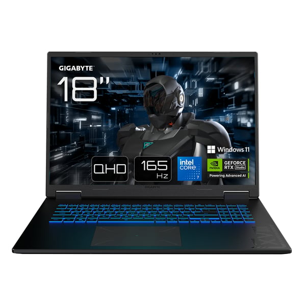 GIGABYTE Gaming A18 PRO DXJG3DEBC4SH Intel Core 7 240H Laptop 45,7 cm (18") WQXGA 32 GB LPDDR5x-SDRAM 1 TB SSD NVIDIA GeForce RTX 5070 Ti Wi-Fi 6E (802.11ax) Windows 11 Home Sort