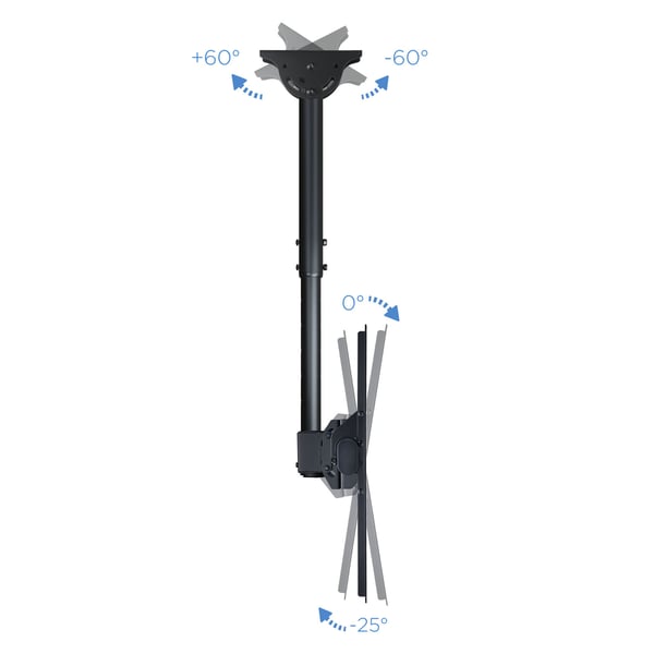 TooQ LPCE1155TSLI-B fäste för skyltningsskärm 139,7 cm (55") Svart