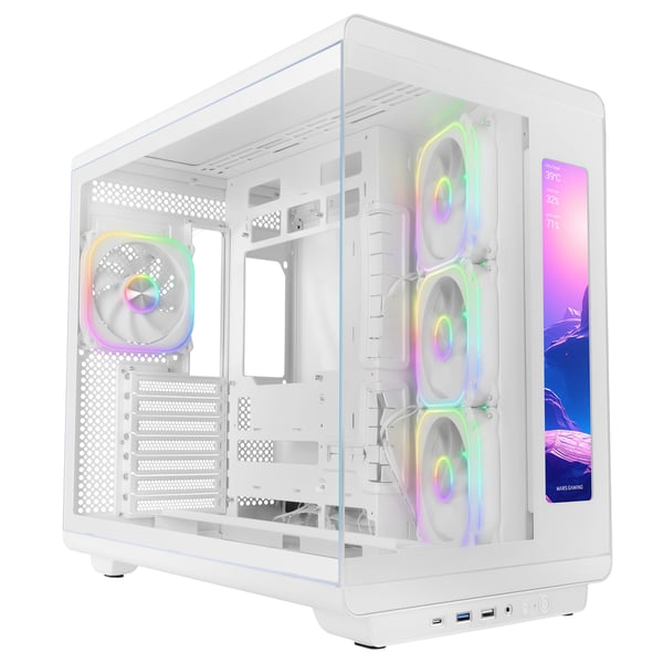 Mars Gaming MCREVMAXW datorväskor Midi Tower Vit