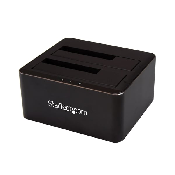 StarTech.com Dubbel Dockningsstation för SATA HDD - för 2 x 2,5 / 3,5\" SATA SSD / HDD - Hot Swap - Hårddisk