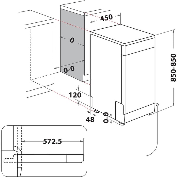 Whirlpool WH4FD11CS7A0X Fritstående 11 kuverter