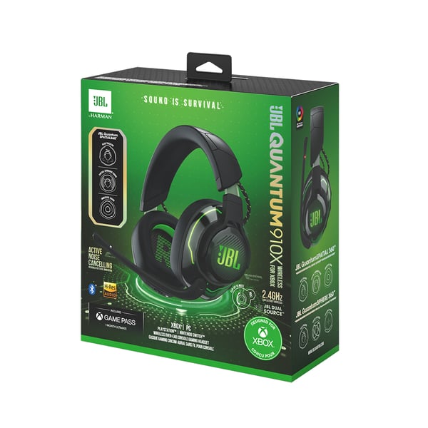 JBL Quantum 910X Kuulokkeet Langallinen & langaton Pääpanta Pelaaminen USB Type-C Bluetooth Musta, Vihreä