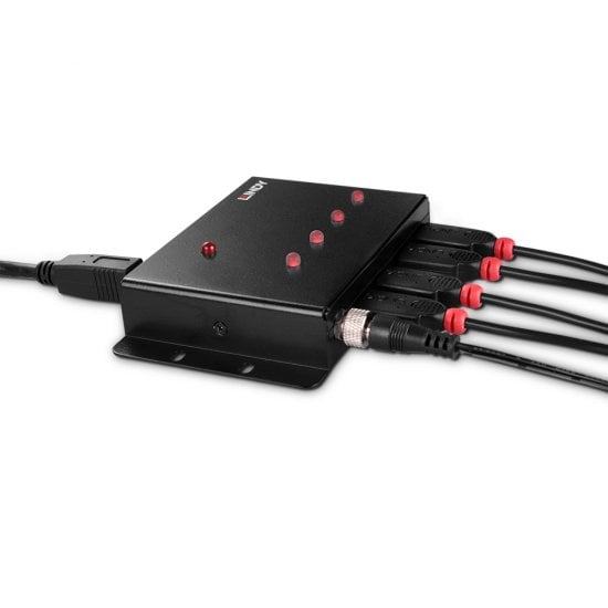 Lindy 43374 gränssnittshubbar USB 3.2 Gen 1 (3.1 Gen 1) Type-B 5000 Mbit/s Svart