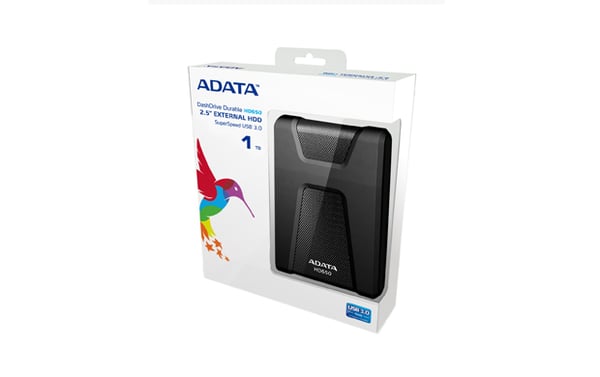 ADATA DashDrive Durable HD650 externa hårddiskar 1 TB 2.5" USB 3.2 Gen 1 (3.1 Gen 1) Svart