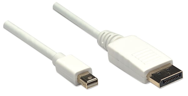 Manhattan 393812 DisplayPort kabel 2 m Mini DisplayPort Hvid