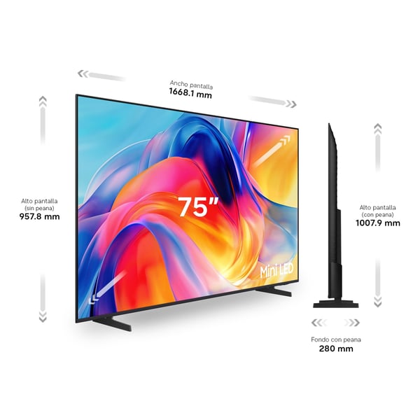 Samsung TU75M73HAUXXC TV 190,5 cm (75") 4K Ultra HD Smart TV Wi-Fi Sort