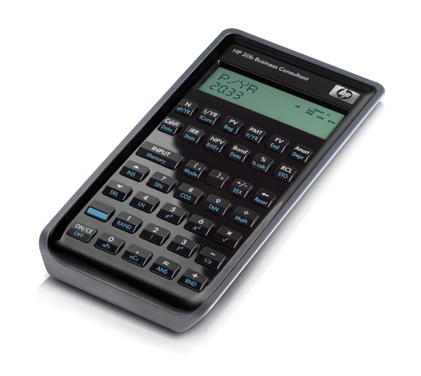 HP 20b laskin Tasku Talouslaskin Musta