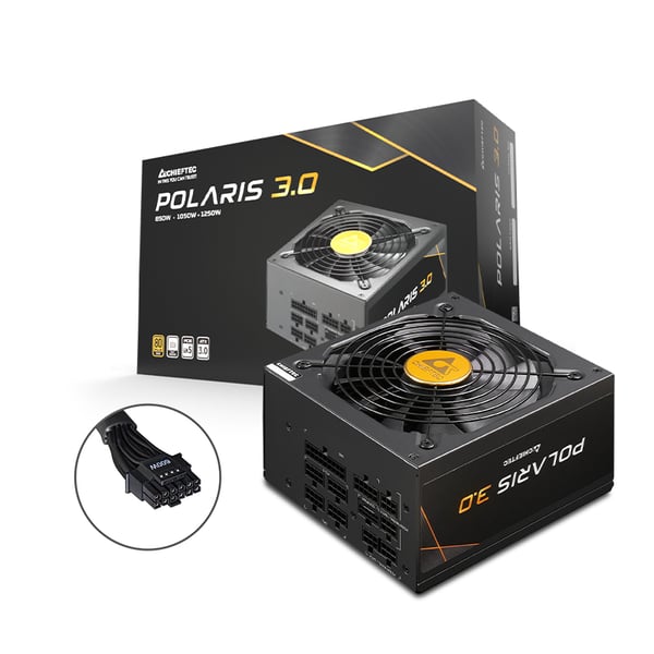 Chieftec Polaris 3.0 1250W enhed til strømforsyning 20+4 pin ATX ATX Sort