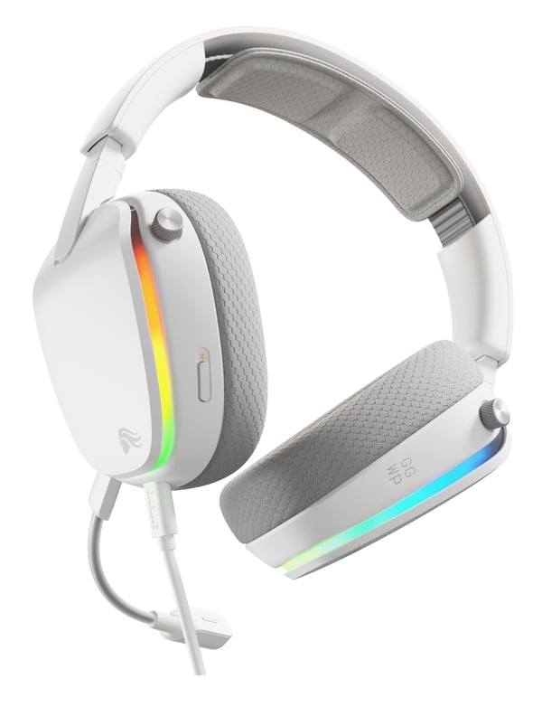 Glorious Gaming GHS Eternal RGB Kuulokkeet Langallinen Pääpanta Pelaaminen USB Type-C Valkoinen
