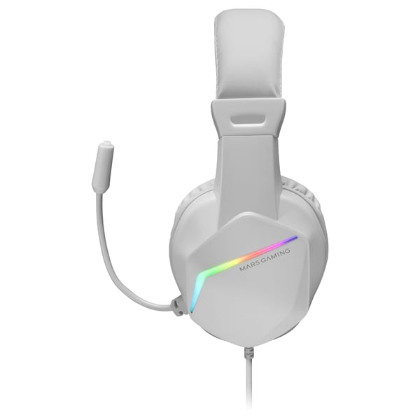 Mars Gaming MH122W kuulokkeet ja kuulokemikrofoni Langallinen Pääpanta Pelaaminen USB A-tyyppi Valkoinen