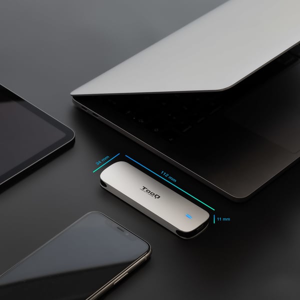 TooQ TQE-2202S Hölje för lagringsenheter SSD-inkapsling Silver M.2