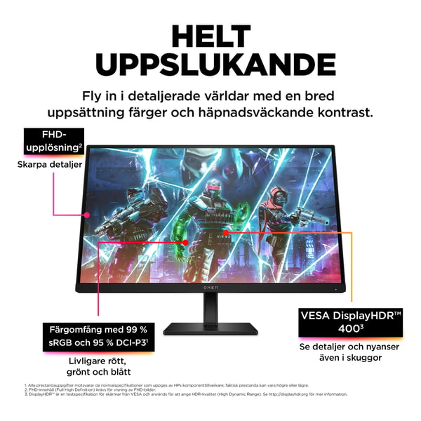 OMEN by HP OMEN 27 tum FHD 240 Hz Gaming-skärm – OMEN 27s