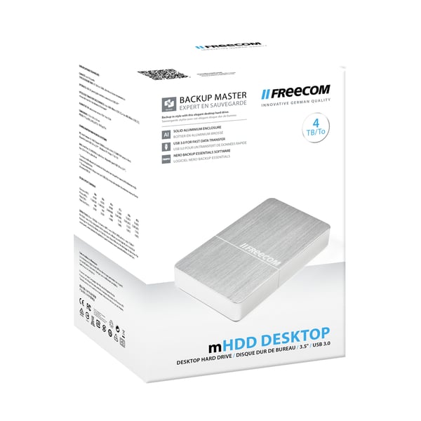 Freecom mHDD ulkoinen kovalevy 4 TB 3.5" Micro-USB B 3.2 Gen 1 (3.1 Gen 1) Hopea