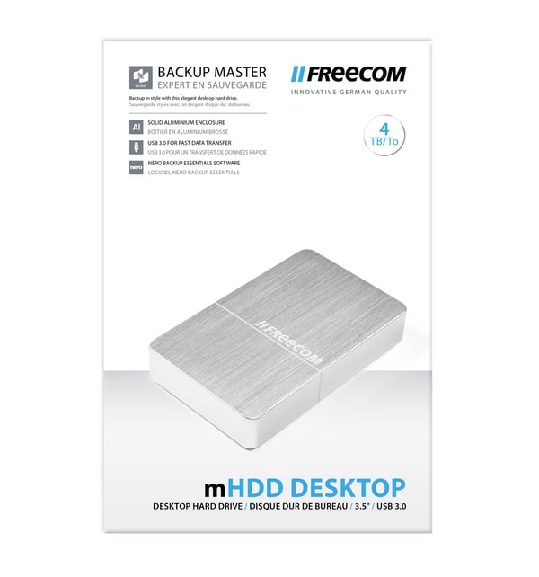 Freecom mHDD ulkoinen kovalevy 4 TB 3.5" Micro-USB B 3.2 Gen 1 (3.1 Gen 1) Hopea