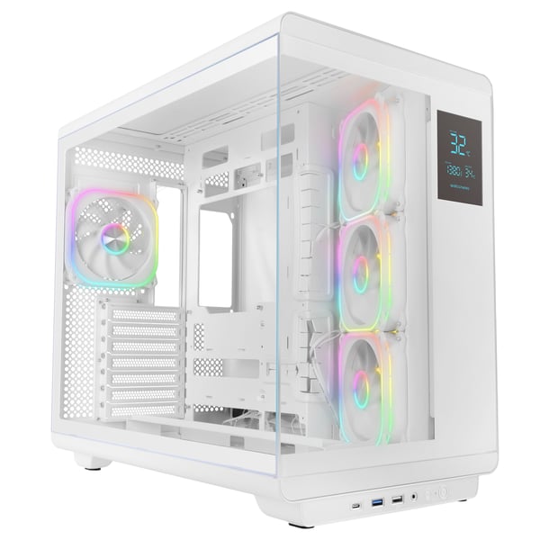Mars Gaming MCREVPROW tietokonekotelo Midi Tower Valkoinen