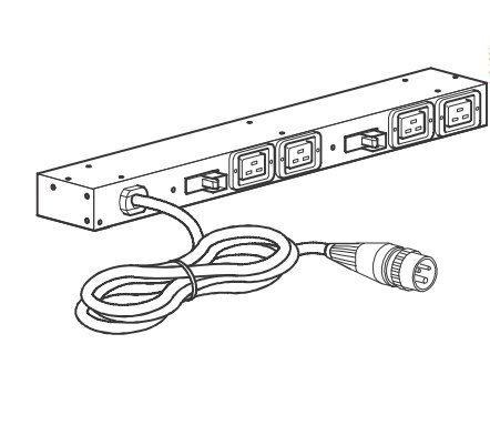 APC AP6032A grenuttag 4 AC-utgångar 0U/1U Svart