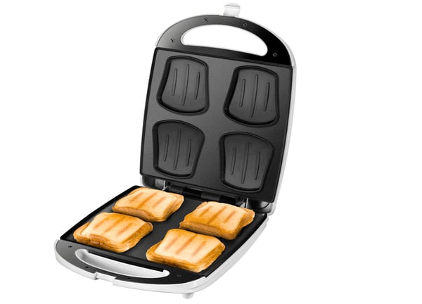 Unold 48480 smörgåsgrill 1100 W Rostfritt stål, Vit