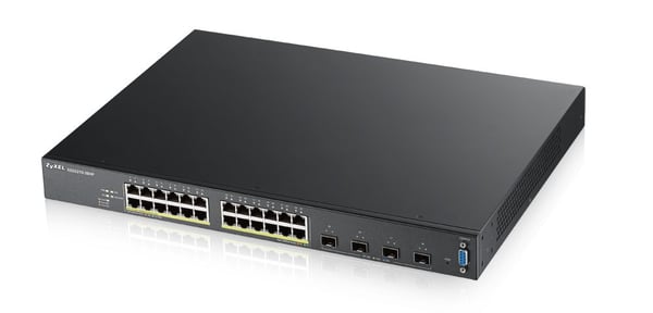 Zyxel XGS2210-28HP Administreret L2 Gigabit Ethernet (10/100/1000) Strøm over Ethernet (PoE) 1U Sort