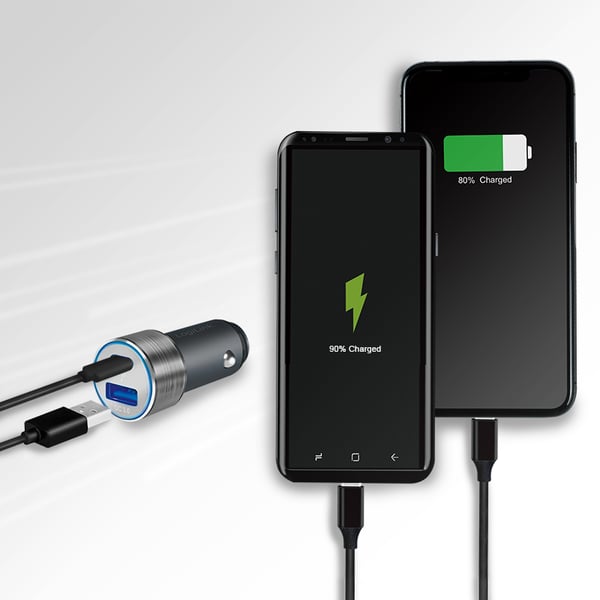 LogiLink PA0252 mobiililaitteen laturi Universaali Harmaa Tupakansytytin Pikalataus Auto