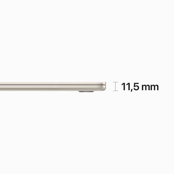 Apple MacBook Air Apple M M2 Laptop 38,9 cm (15.3") 8 GB 512 GB SSD Wi-Fi 6 (802.11ax) macOS Ventura Beige