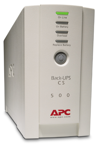 APC Back-UPS UPS-virtalähde Valmiustila (ilman yhteyttä) 0,5 kVA 300 W 4 AC-pistorasia(a)