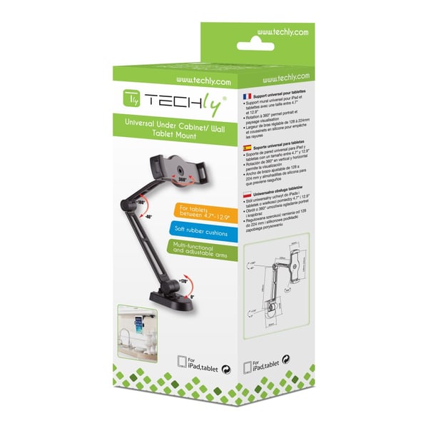 Techly ICA-TBL 2802 hållare Passiv hållare Surfplatta/UMPC Svart