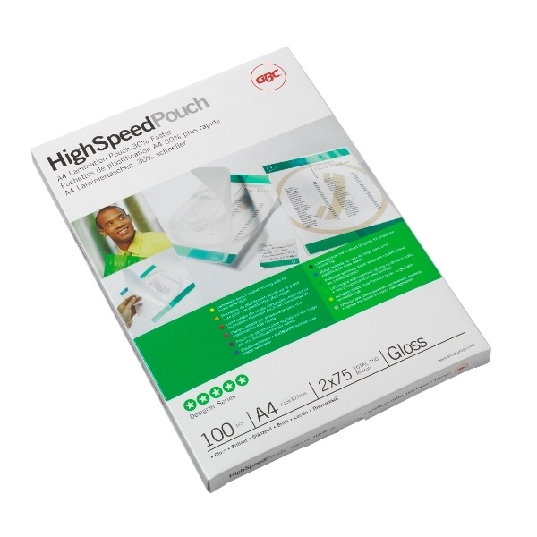GBC Lamineringslomme A4 High Speed 75 micron