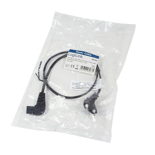 LogiLink 0.75m, CEE 7/16/IEC 60320-C7 Sort 0,75 m CEE7/16 C7 forbinder